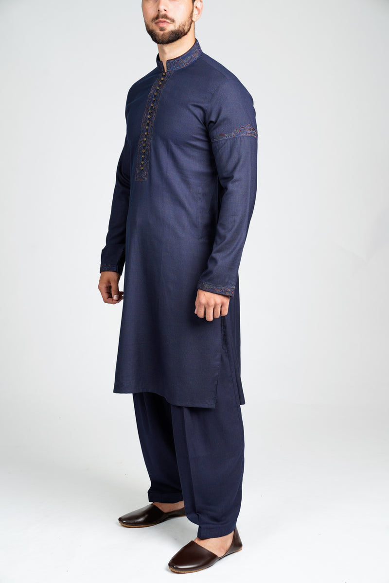 Slim fit shalwar kameez on sale mens