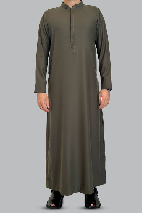 Burooj Man Khaki Green Premium Jubbah / Thobe