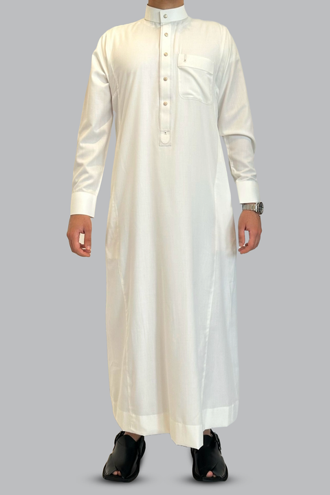 Burooj Man Ameer Luxe Off White Premium Jubbah / Thobe