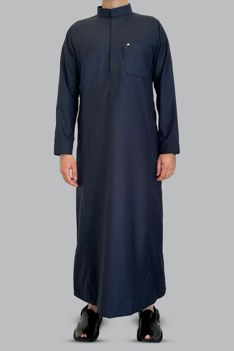 Burooj Man Azraq Navy Blue Thobe / Jubbah