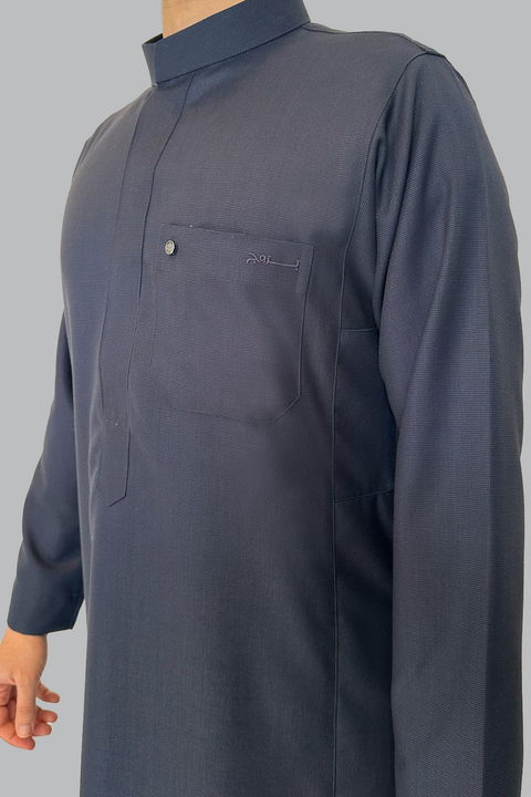 Burooj Man Azraq Navy Blue Thobe / Jubbah