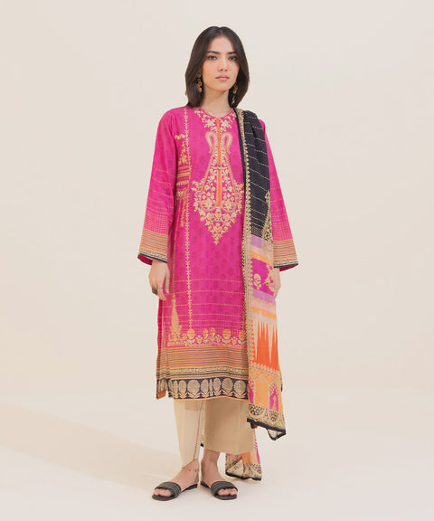 Sapphire 2-Piece Pink Emb Kurta with Dupatta