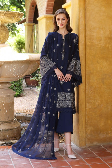 Bareeze Unstitched Navy Blue Solitaire Range